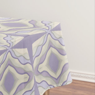 Chalk Grey Lavender Octagon Star Geometric Design Tablecloth