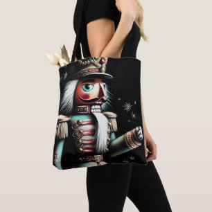 Chalk Illustrated Christmas Nutcracker Tote Bag