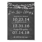 Chalk Lights Our Love Story Timeline Wedding Decor