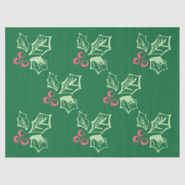 Chalk Mistletoe Pattern Tissue Paper (Front)