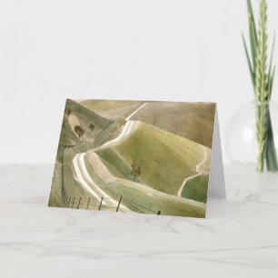 Chalk Paths By Eric Ravilious Card