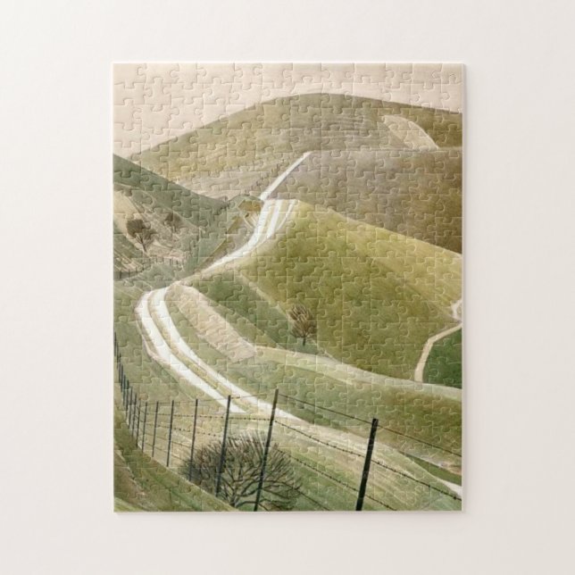 Chalk Paths By Eric Ravilious Jigsaw Puzzle (Vertical)