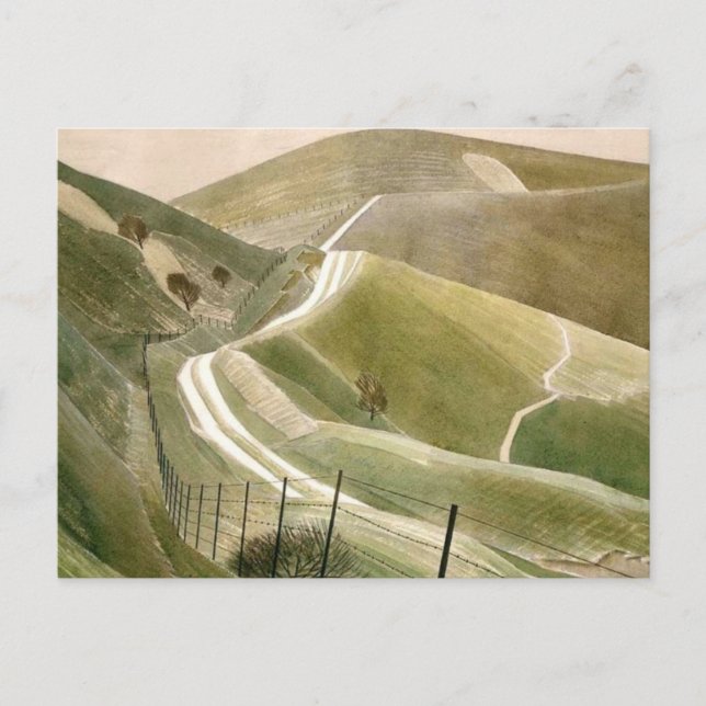 Chalk Paths By Eric Ravilious Postcard (Front)