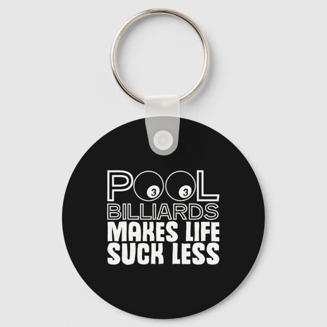Chalk Rack Eight-ball Bar Table Billiards Snooker  Keychain (Front)