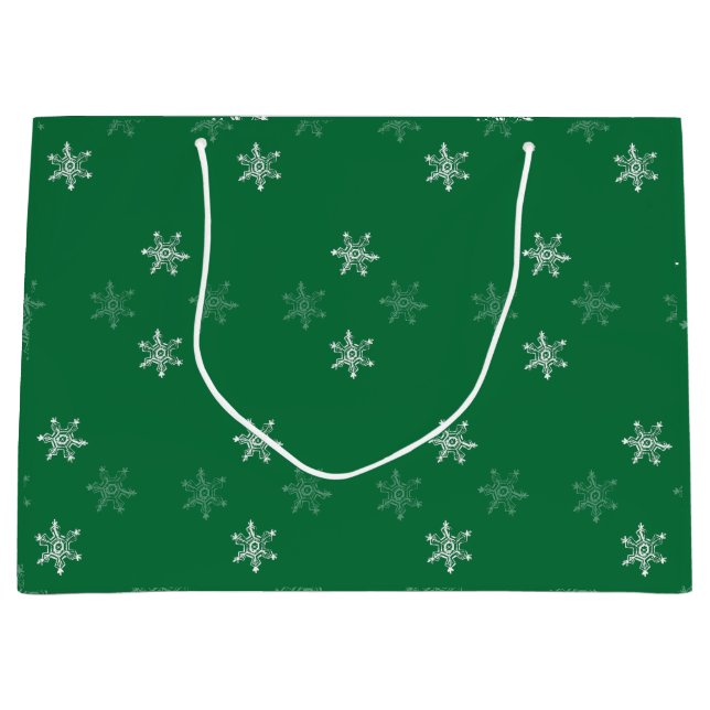 Chalk Snowflake Pattern Large Gift Bag (Front)