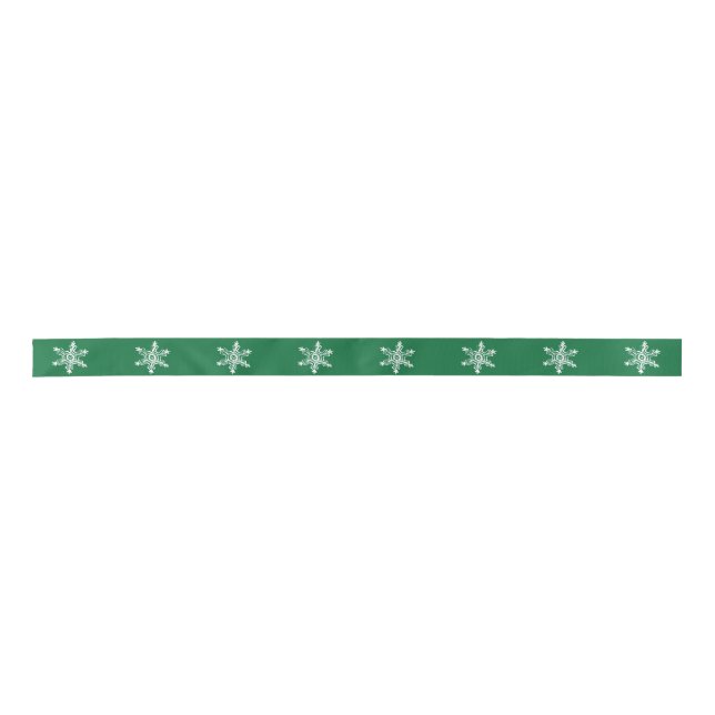 Chalk Snowflake Pattern Satin Ribbon (Front)