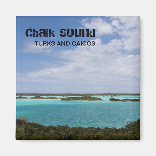 Chalk Sound, Turks and Caicos (TCI), Caribbean Magnet (Front)