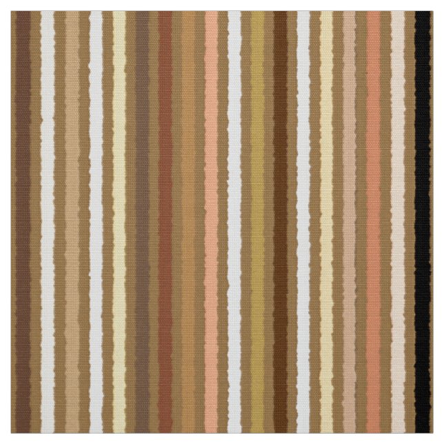 Chalk Stripes - Camel Tan and Gold Fabric (Swatch)