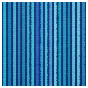 Chalk Stripes - Cobalt and Sky Blue Fabric