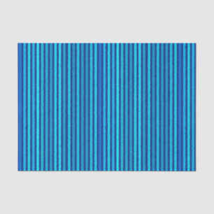 Chalk Stripes - Cobalt and Sky Blue Tissue Paper