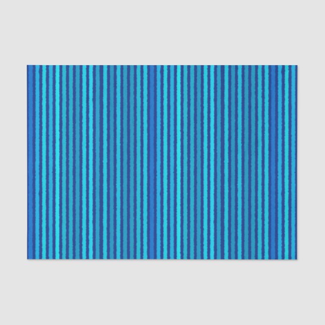 Chalk Stripes - Cobalt and Sky Blue Tissue Paper (Front)