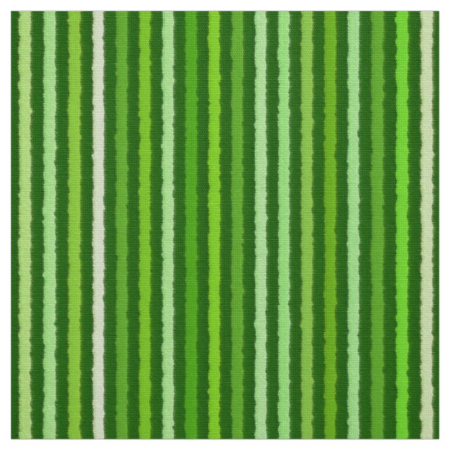 Chalk Stripes - Emerald and Lime Green Fabric (Swatch)