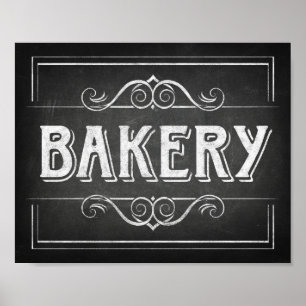 Chalk Style BAKERY Sign Print
