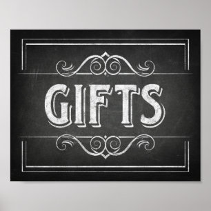 Chalk Style GIFTS Sign Print