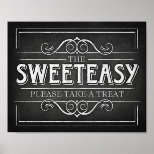 Chalk Style Party Print SWEETEASY Treat Sign Print
