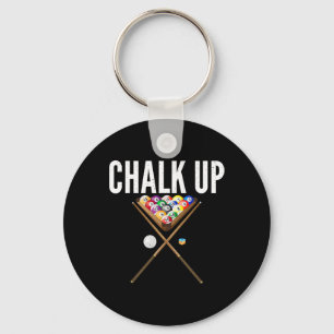 Chalk Up Pool Billiards Keychain