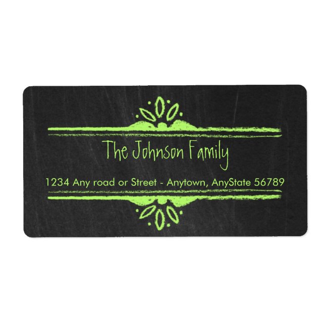 Chalkboard Address Label (Front)