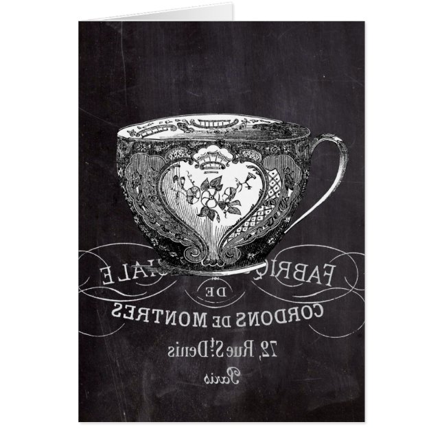 Chalkboard Alice à Wonderland tea party teacup (Devant)