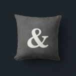 Chalkboard Ampersand Outdoor Pillow<br><div class="desc">A large white ampersand accents this cute outdoor cushion on a chalkboard background, making it a perfect addition to the coordinating Mr. and Mrs. pillows for an outdoor sweetheart table or the newlyweds patio or deck.</div>