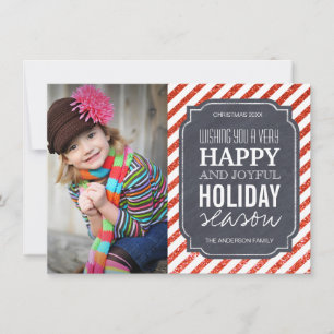 Chalkboard and Glitter Christmas Photo Cards