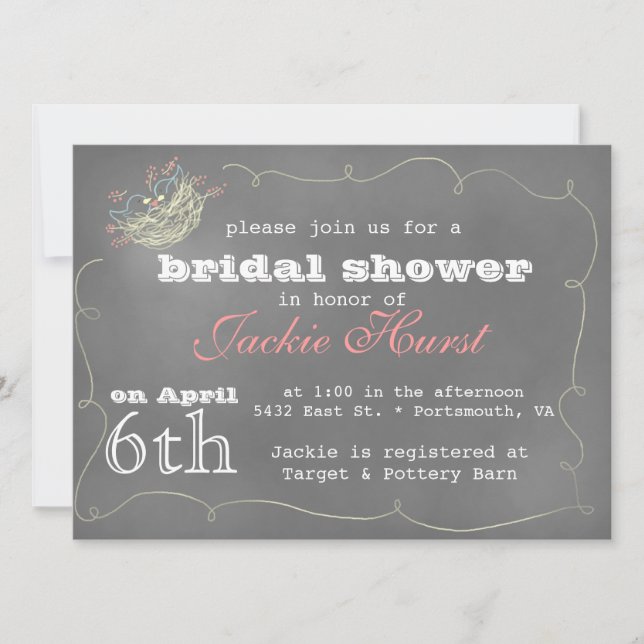 Chalkboard Art Invitation (Front)