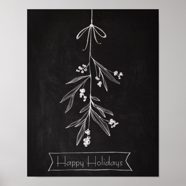 Chalkboard Art - Mistletoe Poster (Front)