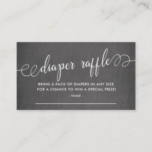 Chalkboard Baby Shower Diaper Raffle Ticket Enclosure Card