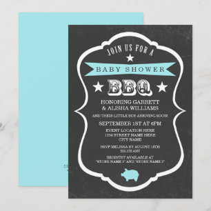 Chalkboard Baby Shower Invitation / Boy