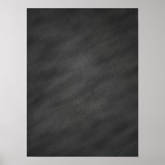 Chalkboard Background Grey Black Chalk Board Blank Poster (Front)