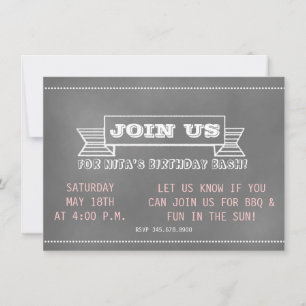 Chalkboard Banner Invitation