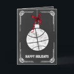 chalkboard basketball player Christmas Cards<br><div class="desc">chalkboard basketball ornament Holiday Greeting Cards by interest. Professional holiday cards are industry specific holiday greetings cards. These occupation specific holiday cards will add a touch of uniqueness to your Holiday greetings</div>