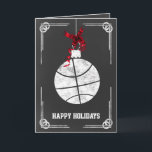 chalkboard basketball player Christmas Cards<br><div class="desc">chalkboard basketball ornament Holiday Greeting Cards by interest. Professional holiday cards are industry specific holiday greetings cards. These occupation specific holiday cards will add a touch of uniqueness to your Holiday greetings</div>