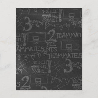 CHALKBOARD BASKETBALL RANDOM PATTERN TEAM TEAMMATE FLYER