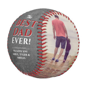 Chalkboard Best Dad Ever Photo Collage Baseball
