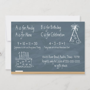 Chalkboard Birthday Invitation