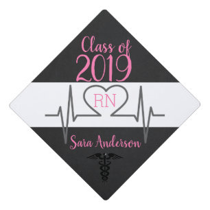 Chalkboard Black Nursing Graduatuion Tassel Topper