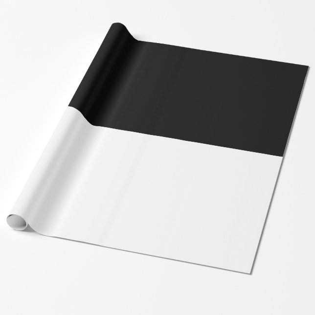 Chalkboard - Black / White Wrapping Paper (Unrolled)