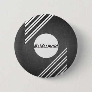 Chalkboard Blackboard Bridesmaid 2 Inch Round Button