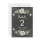Chalkboard Blooms Double-Sided Table Number Card