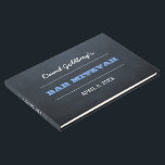 Chalkboard Blue Bar Mitzvah Guest Book<br><div class="desc">Keep a record of your guests and special memories with this customizable guest book. Makes writing Thank You Notes easier too! Each line of text can be customized to say just what you want.</div>