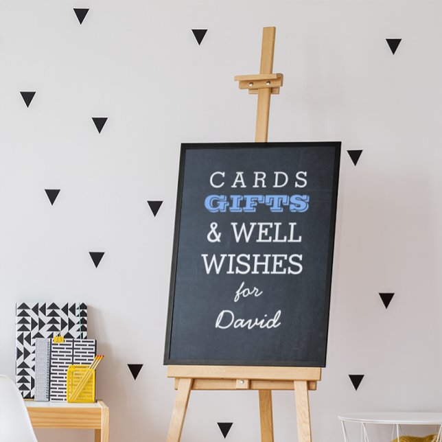 Chalkboard Blue Gift Table Sign (Creator Uploaded)