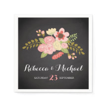 Chalkboard Botanical Napkins