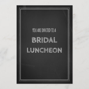 Chalkboard Bridal Lunch Invitation Cards