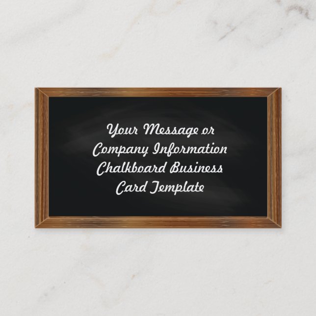 Chalkboard Business Card Template (Front)