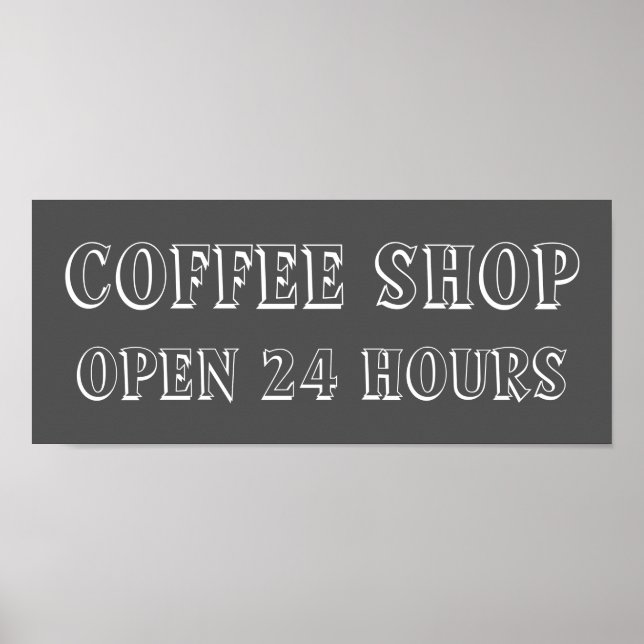 Chalkboard Café Shop Kitchen Signet Art Poster (Devant)