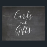 Chalkboard cards and gifts sign. Modern wedding Photo Print<br><div class="desc">Chalkboard wedding cards and gifts sign. Contact me,  please,  if you need additional items.</div>