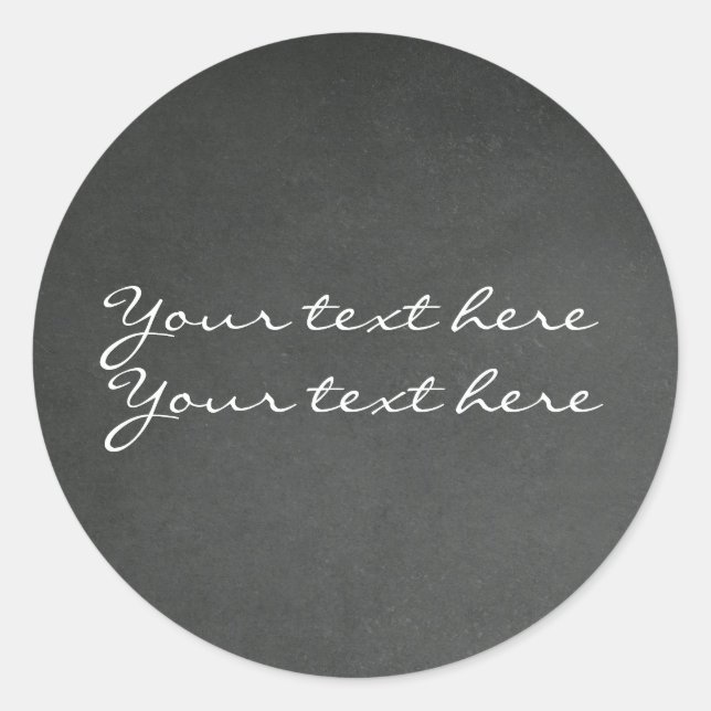 Chalkboard Chalk Custom Party Favour Stickers (Front)