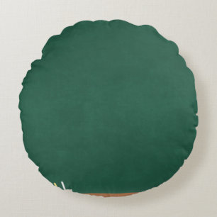 Chalkboard chalk eraser classroom round pillow