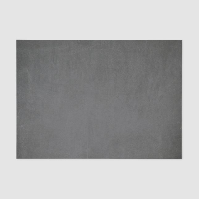 Chalkboard Chalk Grey Rustic Minimal Tissue Paper (Front)