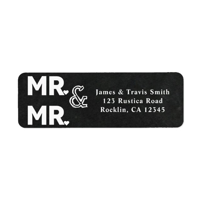 Chalkboard Chalk MR. & MR. Gay Wedding Engagement (Front)